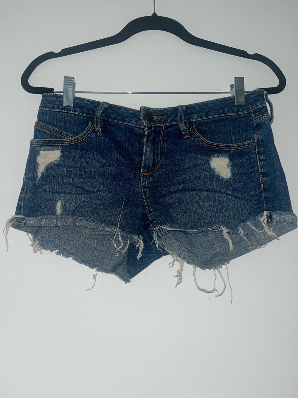 Bullhead Distressed Cutoff Denim Jean Shorts Medium Wash Size 7
